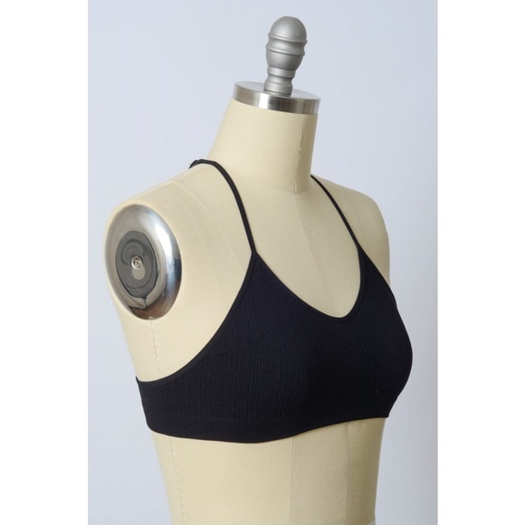 LAST ONE! • Black Embroidered Mesh Tattoo Bralette - Picture 4 of 8